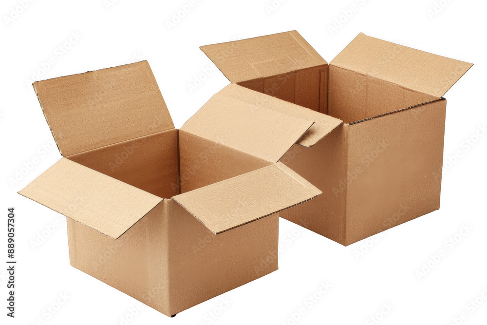 Open Light Brown Cardboard Boxes Open Light Brown Cardboard Boxes