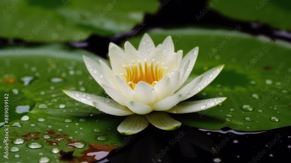 White Water Lily in Bloom White Water Lily in Bloom