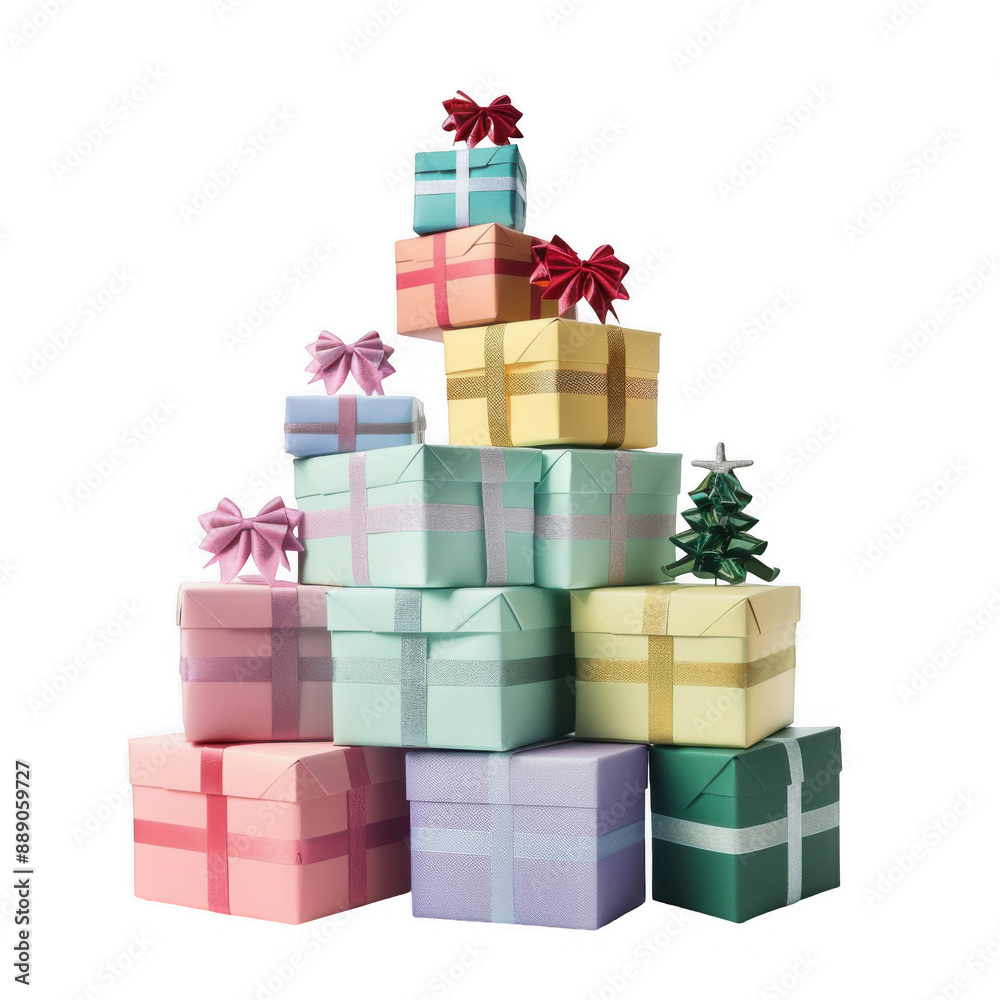 Obraz premium Pyramid of Colorful Gift Boxes