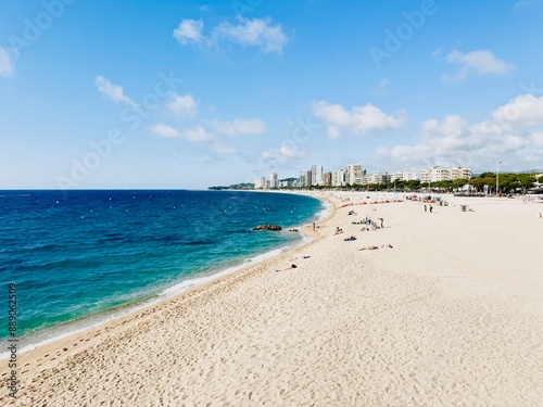 View of Playa de aro. Tourist beaches on the Costa Brava.