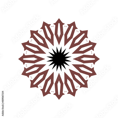 Round Ornament Pattern. Vintage decorative elements	
