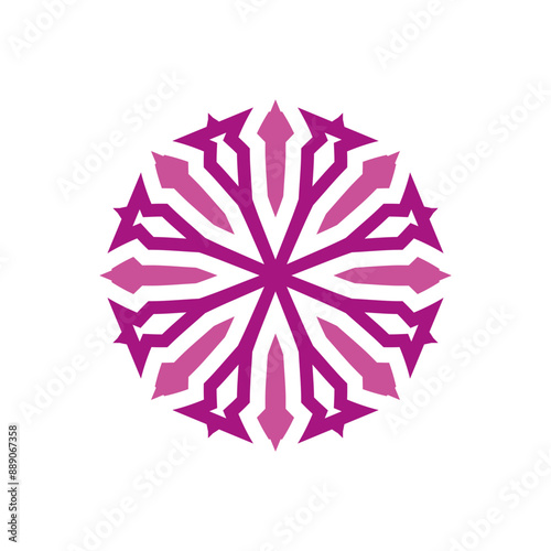 Round Ornament Pattern. Vintage decorative elements	
