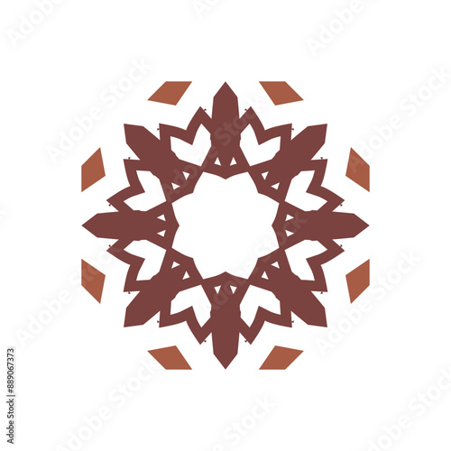 Round Ornament Pattern. Vintage decorative elements	
