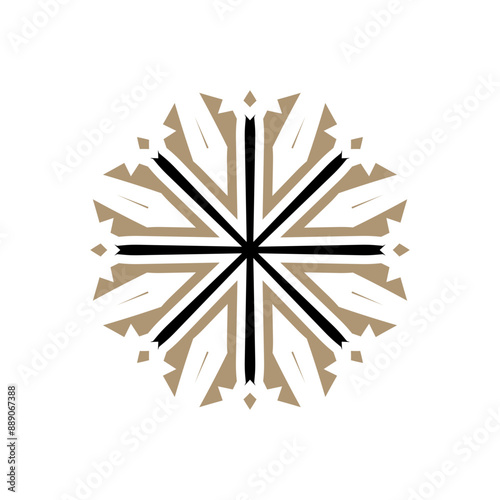 Round Ornament Pattern. Vintage decorative elements	
