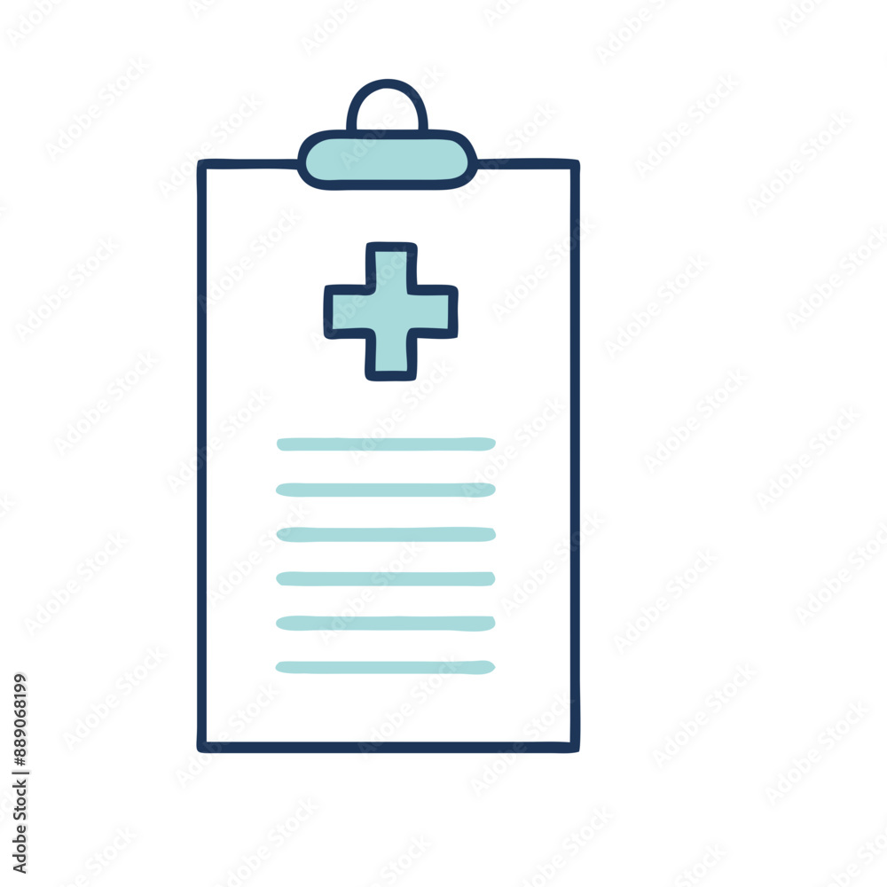 Minimalist Medical Examination Icon, Blue and White, Diagnostic Symbol with Copy Space Minimalist Medical Examination Icon, Blue and White, Diagnostic Symbol with Copy Space