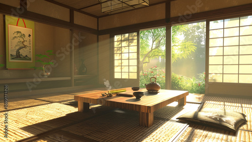 Clip art for background of Japanese-style room photo