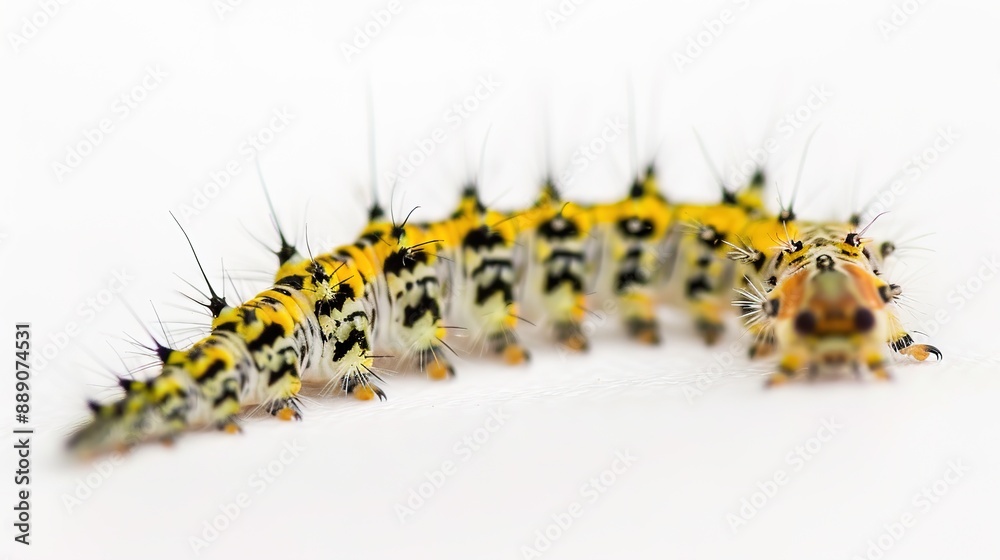 Fototapeta premium Caterpillar on White Background