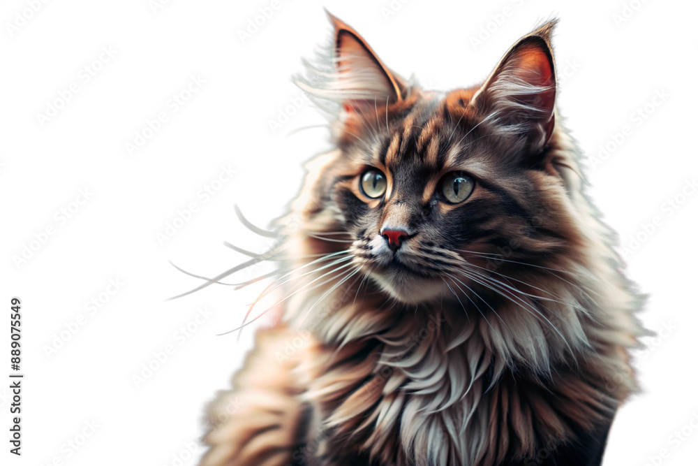a grey graceful cat in a white background a grey graceful cat in a white background