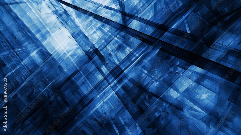 Abstract Blue Geometric Pattern. Abstract Blue Geometric Pattern.