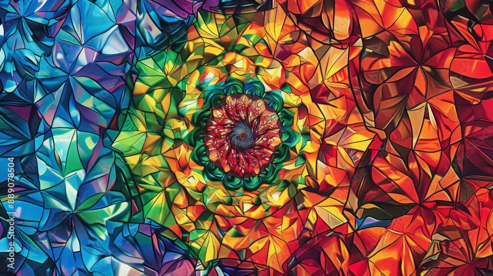 Abstract Colorful Pattern with Geometric Shapes. Abstract Colorful Pattern with Geometric Shapes.