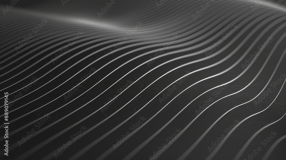 Abstract Black and White Wavy Lines.