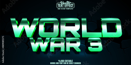 Warrior editable text effect, customizable soldier and battle 3d font style
