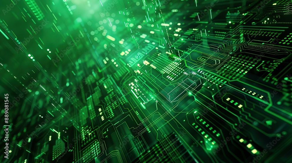 Obraz premium Futuristic Circuit Board Technology Abstract Illustration