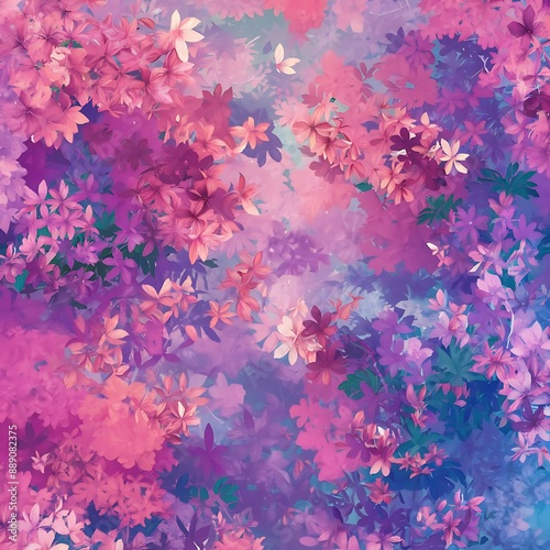 Floral pastel beautiful background with colorful flowers