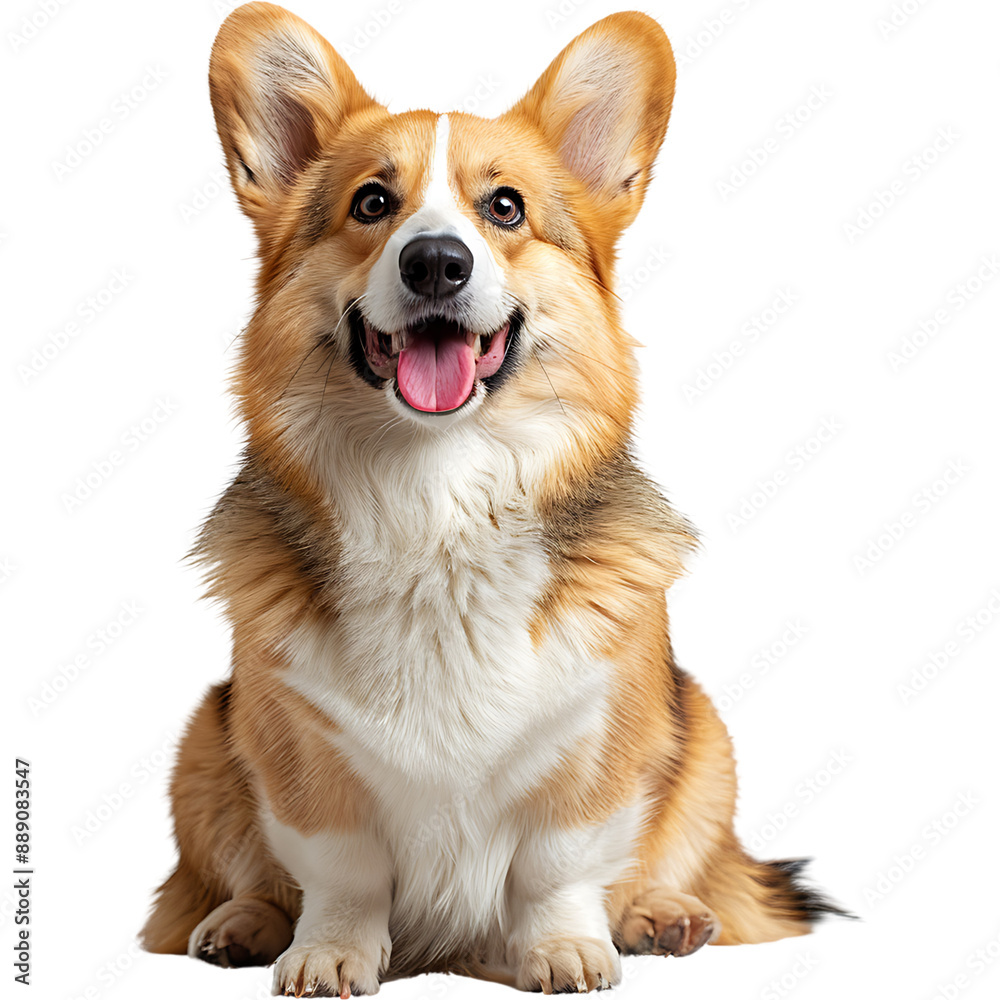 Corgi dog, transparent background