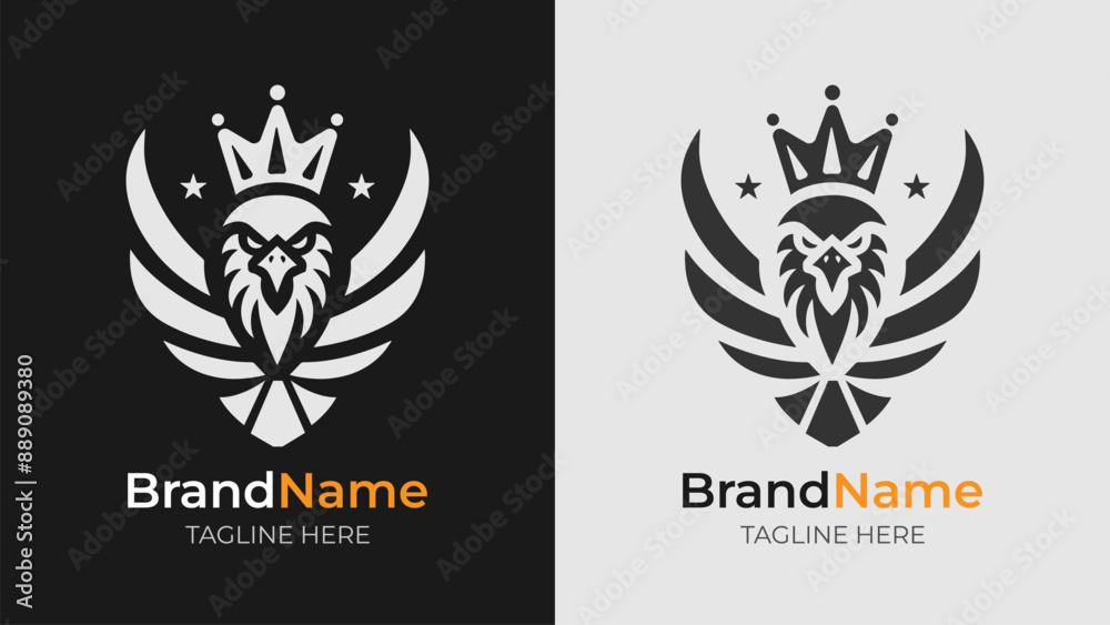 Minimalist and Intense Angry Eagle Logo Minimalist and Intense Angry Eagle Logo