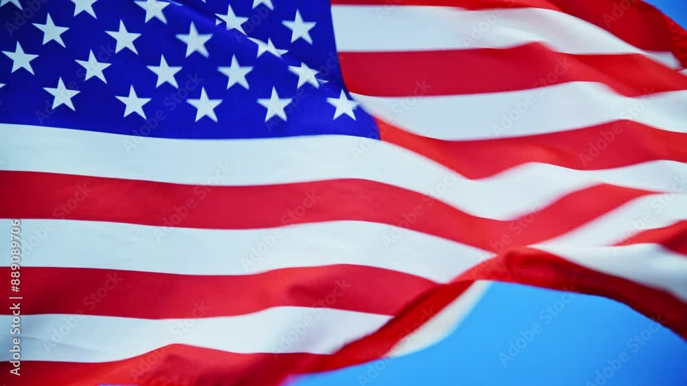 Full frame of American flag waving Full frame of American flag waving