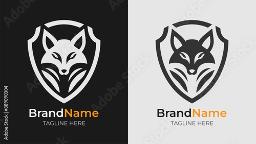 Fierce Fox Shield Logo Design