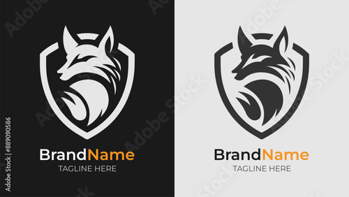 Simple and fierce angry fox logo