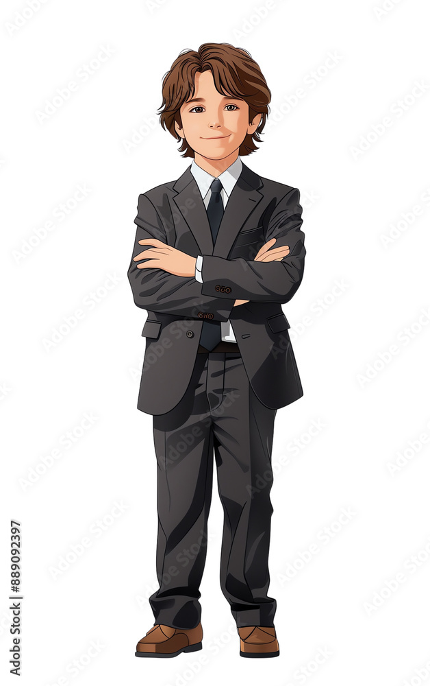 Confident young business professional in a suit, smiling with crossed arms. Ideal for career, leadership, and corporate themes. Confident young business professional in a suit, smiling with crossed arms. Ideal for career, leadership, and corporate themes.