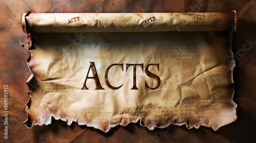Historic Scroll of Acts: Documenting the Spread of Christianity and the Apostles' Journeys