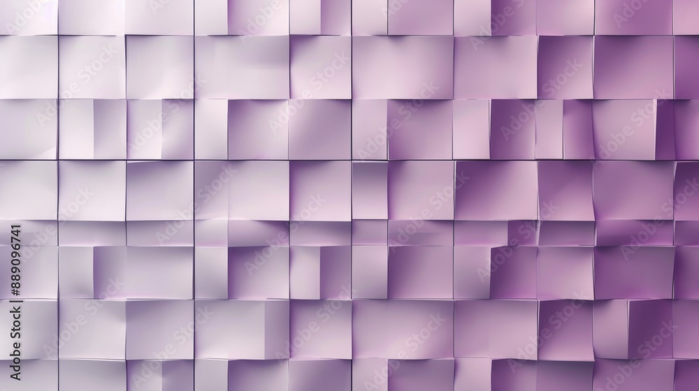 Abstract 3D Purple Square Background.