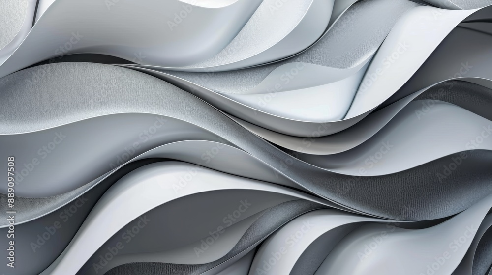 Abstract Grey and White Curved Lines Background. Abstract Grey and White Curved Lines Background.