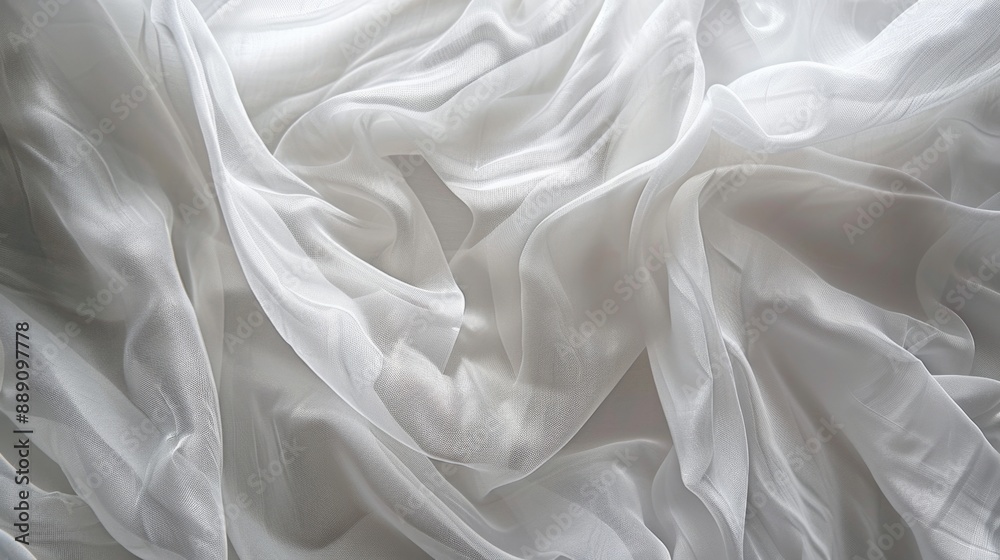 White Sheer Fabric Texture Background. White Sheer Fabric Texture Background.