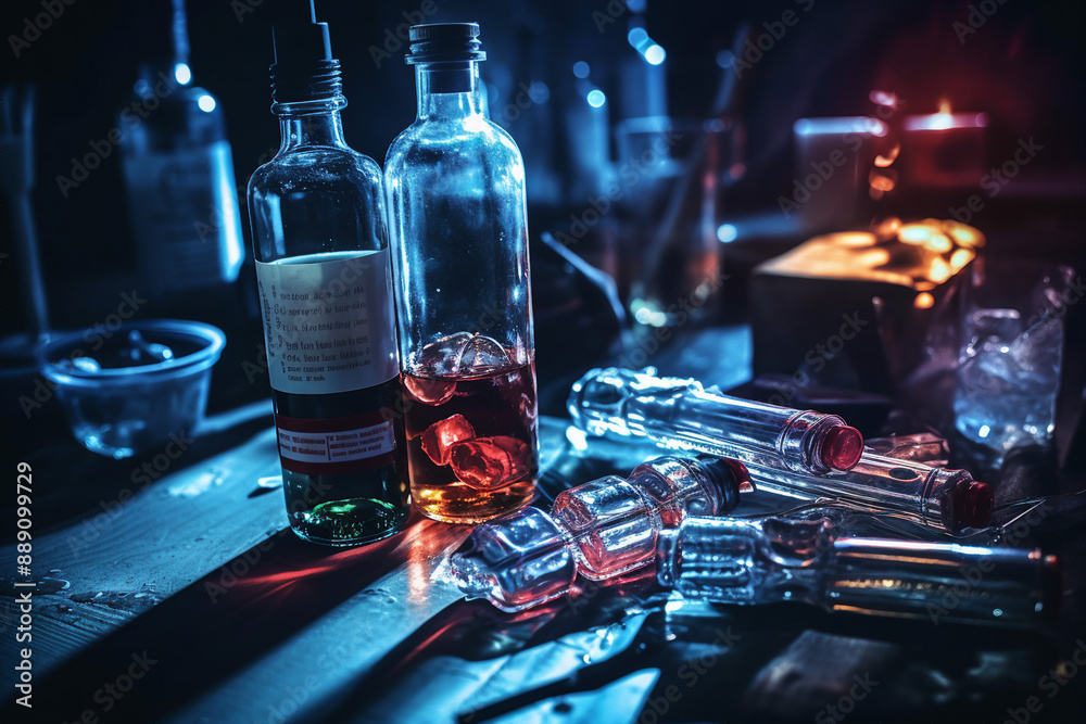 Generative AI illustration promoting awareness and prevention through the message to stop drugs Generative AI illustration promoting awareness and prevention through the message to stop drugs