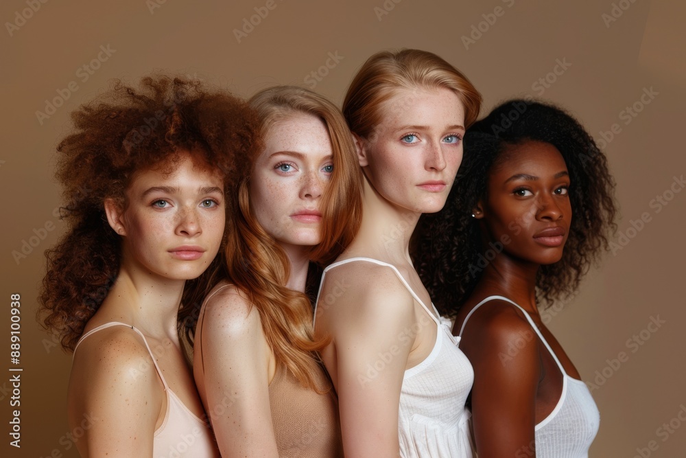 Collage with close-up female eyes of different ethnicity. Multicultural diversity and friendship. fashion make-up, digital ai. Beautiful simple AI generated image in 4K, unique. Collage with close-up female eyes of different ethnicity. Multicultural diversity and friendship. fashion make-up, digital ai. Beautiful simple AI generated image in 4K, unique.