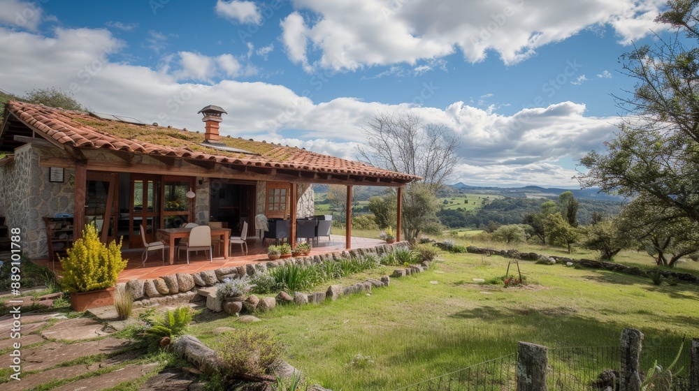 The large deck offers breathtaking views of the surrounding countryside The large deck offers breathtaking views of the surrounding countryside