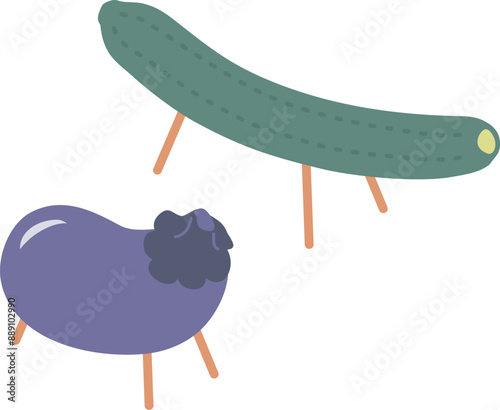 精霊馬のイラスト