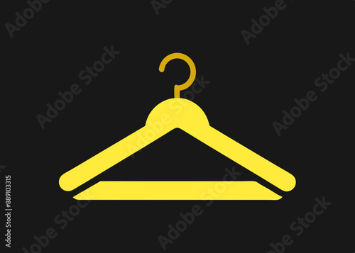 A pictorial mark for a fashion boutique with a hanger icon on a background