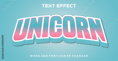 Unicorn editable text effect