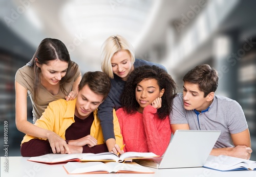 Diverse Group of workers or Students Collaborating in Discussion
