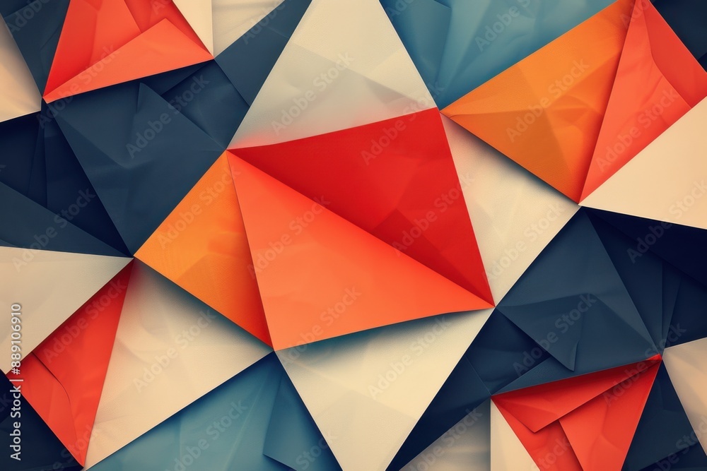 Origamiinspired patterns, geometric folds, flat design illustration Origamiinspired patterns, geometric folds, flat design illustration