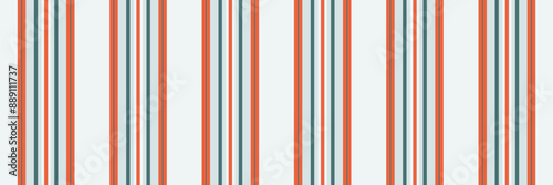Identity seamless pattern background, mid vector textile fabric. Fold lines stripe texture vertical in white and red colors.