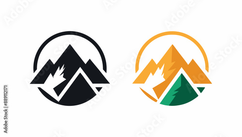 A Pictorial Mark for an Outdoor Adventure Company Featuring a Mountain Logo