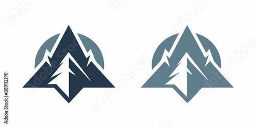 A Pictorial Mark for an Outdoor Adventure Company Featuring a Mountain Logo