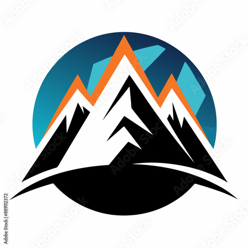 A Pictorial Mark for an Outdoor Adventure Company Featuring a Mountain Logo