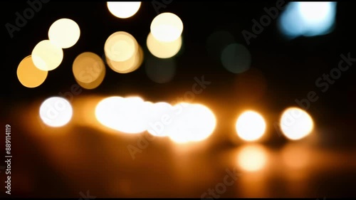 Wallpaper Mural Night city lights create a beautiful blurred background, with colorful road lights and glowing streets, portraying the dynamic and modern essence of metropolitan nightlife. Torontodigital.ca