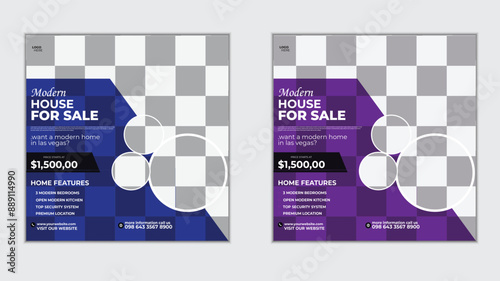 Business marketing banner for social media post template.
