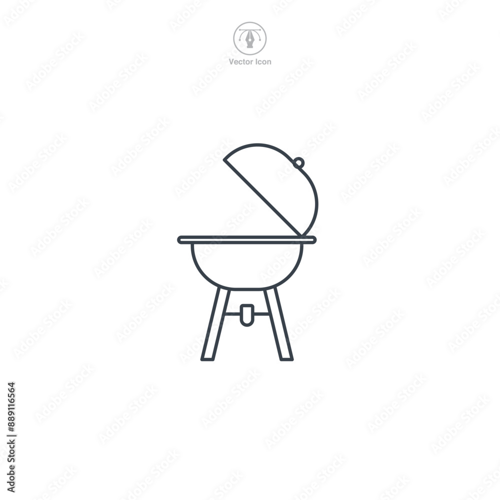 Grill icon theme symbol vector illustration isolated on white background Grill icon theme symbol vector illustration isolated on white background