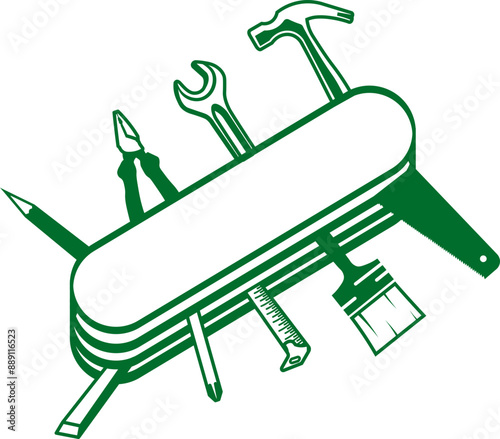 Builder Pen knife Vector