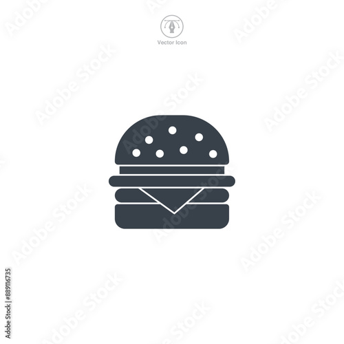 Hamburger icon theme symbol vector illustration isolated on white background