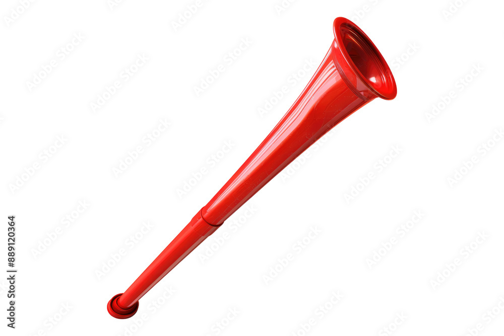 Red vuvuzela isolated on transparent background Red vuvuzela isolated on transparent background