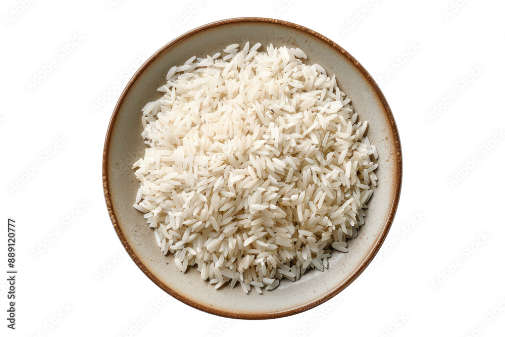 Rice in a plate isolated on transparent background Rice in a plate isolated on transparent background
