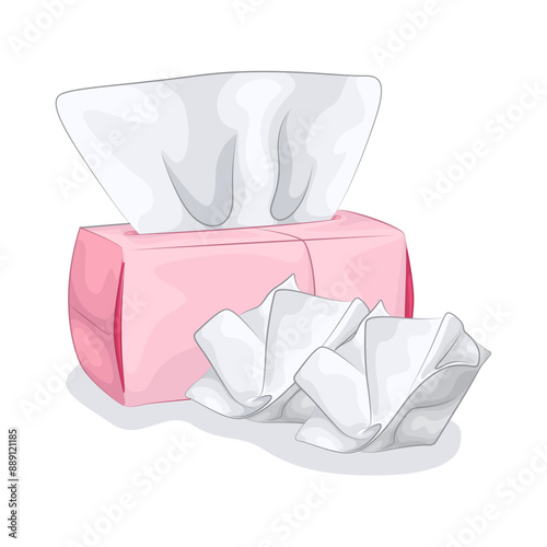 Illustration of tissue box 