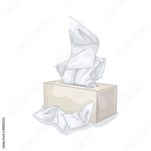 Illustration of tissue box 