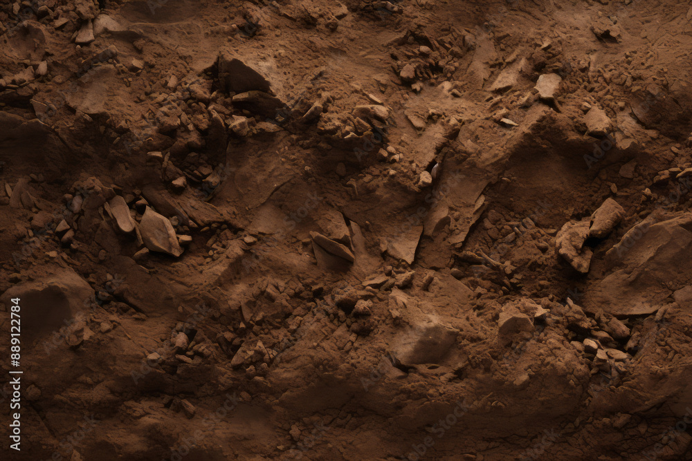 Processed collage of underground brown soil layer material texture. Background for banner Processed collage of underground brown soil layer material texture. Background for banner